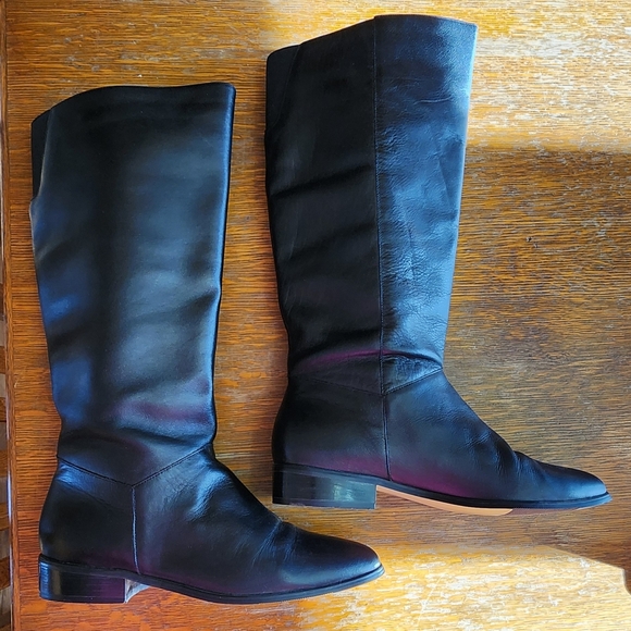 Worthington Black Leather Pull On Boots 7.5 - Picture 4 of 8